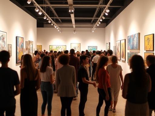 A vibrant art exhibition hosted by The Canvas Collective